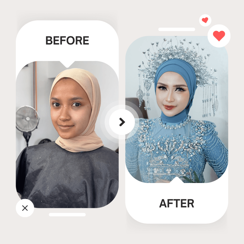 Rias Pengantin Hijab Siger Silver — Koreksi Hiperpigmentasi Menjadi Flawless Sunda Siger Mewah